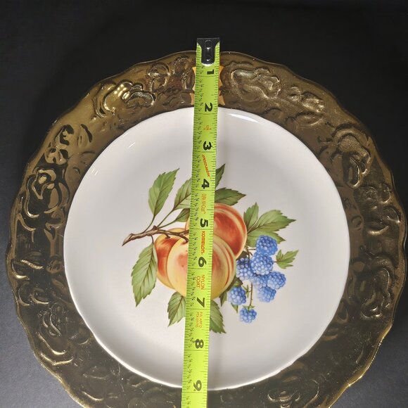 Vintage Rare 22 Karat Crown Of Gold Encrusted 10" Plate by Sabin - Picture 5 of 9